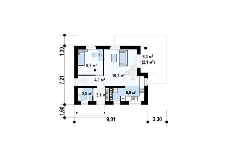 1-ci mərtəbə planı