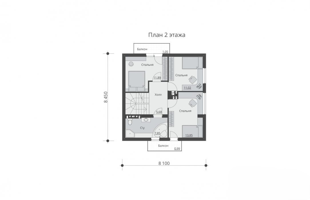 2-ci mərtəbə planı