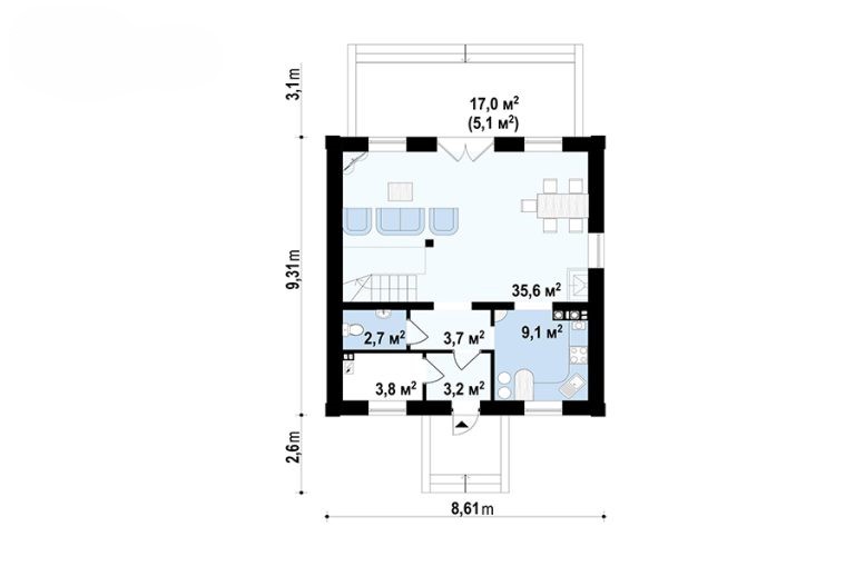 1-ci mərtəbə planı